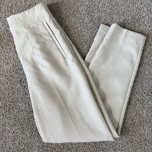 ZARA Cream Tailored Ankle Pants – XS